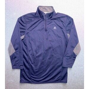 Russell Athletic Boys Youth Quarter Zip Pullover Size 18/20 Navy